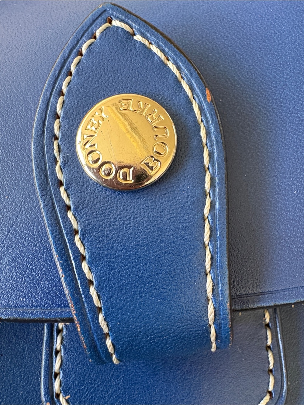 Vintage Dooney & Bourke Blue Leather Crossbody Bag - Picture 2 of 8